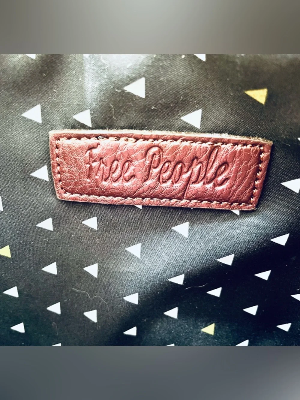 Free People Burgundy Faux Leather Clutch/Pouch/Laptop Case NWOT
